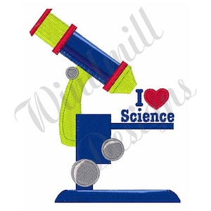 Microscope Science Machine Embroidery Design, Embroidery Designs, Machine Embroidery, Embroidery Patterns, Embroidery File, Instant Download