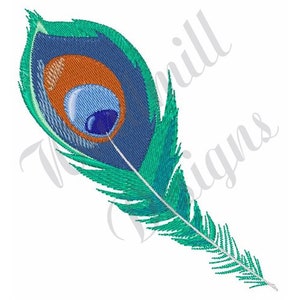Peacock Feather - Machine Embroidery Design, Embroidery Designs, Machine Embroidery, Embroidery Patterns, Embroidery Files, Instant Download