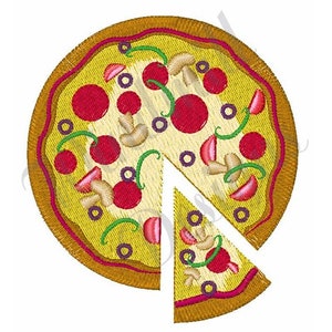 Pizza Pie - Machine Embroidery Design, Embroidery Designs, Machine Embroidery, Embroidery Patterns, Embroidery Files, Instant Download