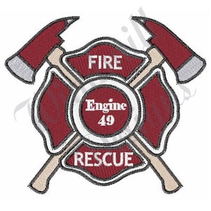 Fire Rescue Logo -Machine Embroidery Design, Embroidery Designs, Machine Embroidery, Embroidery Patterns, Embroidery Files, Instant Download