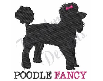Poodle Fancy - Machine Embroidery Design, Embroidery Designs, Machine Embroidery, Embroidery Patterns, Embroidery Files, Instant Download
