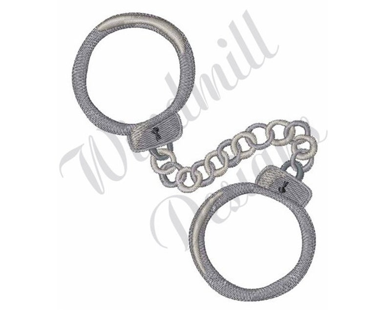 Handcuffs Machine Embroidery Design Embroidery Designs Etsy