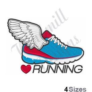 Love Running Shoe Machine Embroidery Design, Embroidery Designs, Machine Embroidery, Embroidery Patterns, Embroidery Files, Instant Download