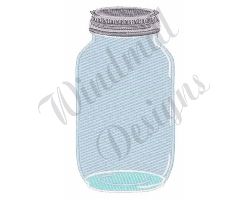 Mason Jar Machine Embroidery Design Embroidery Designs Etsy