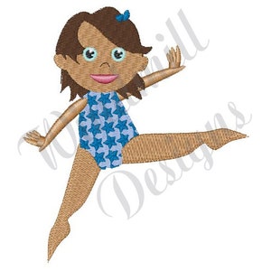 Cute Gymnast - Machine Embroidery Design, Embroidery Designs, Machine Embroidery, Embroidery Patterns, Embroidery Files, Instant Download