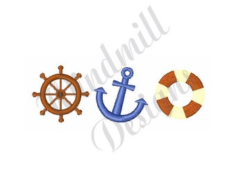 Nautical Icons - Machine Embroidery Design, Embroidery Designs, Machine Embroidery, Embroidery Patterns, Embroidery Files, Instant Download