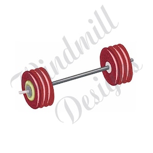 Barbell Weights - Machine Embroidery Design, Embroidery Designs, Embroidery Patterns, Embroidery Files, Instant Download