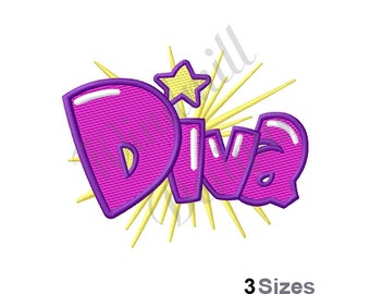 Diva -Machine Embroidery Design, Embroidery Designs, Machine Embroidery, Embroidery Patterns, Embroidery Files, Instant Download