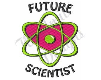 Future Scientist Atom - Machine Embroidery Design, Embroidery Designs, Machine Embroidery, Embroidery Patterns & Files, Instant Download