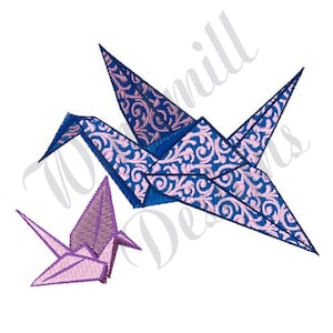 Origami Crane - Machine Embroidery Design, Embroidery Designs, Machine Embroidery, Embroidery Patterns, Embroidery Files, Instant Download