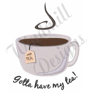 Hot Tea -Machine Embroidery Design, Embroidery Designs, Machine Embroidery, Embroidery Patterns, Embroidery Files, Instant Download