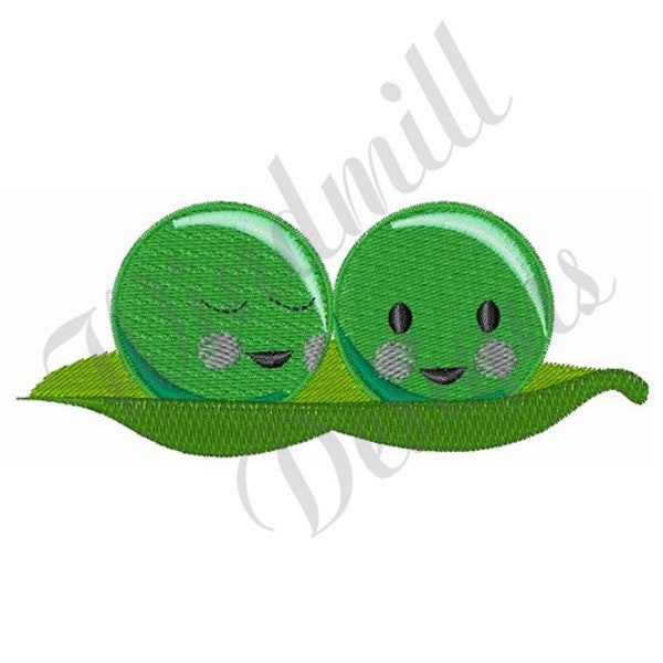 Two Peas in a Pod Embroidery Design Etsy