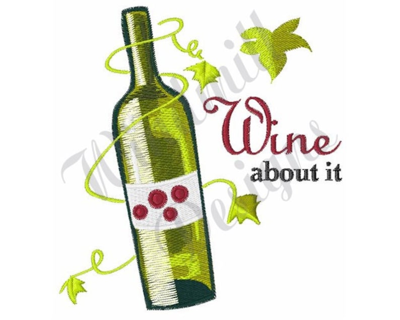 Wine bottle machine embroidery design embroidery designs  etsy Wine bottle machine embroidery design embroidery designs  etsy