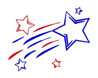 Shooting Star Outline - Machine Embroidery Design, Embroidery Designs, Embroidery Patterns, Embroidery Files, Instant Download