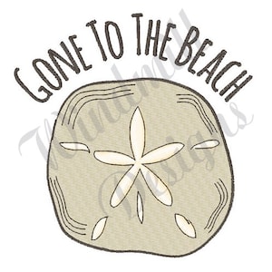 Sand Dollar  Gone To The Beach - Machine Embroidery Design, Embroidery Designs, Embroidery Patterns, Embroidery Files, Instant Download