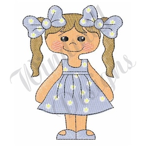 Little Girl - Machine Embroidery Design, Embroidery Designs, Machine Embroidery, Embroidery Patterns, Embroidery Files, Instant Download