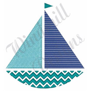 Sailboat - Machine Embroidery Design, Embroidery Designs, Machine Embroidery, Embroidery Patterns, Embroidery Files, Instant Download