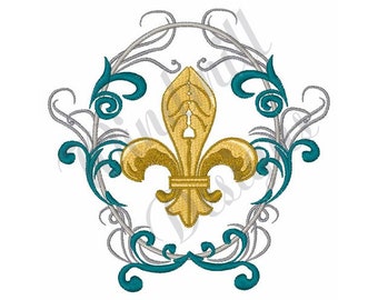 Fleur De Lis - Diseño de bordado de máquina, diseños de bordado, bordado de máquina, patrones de bordado, archivos de bordado, descarga instantánea