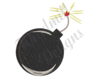 Black Bomb - Machine Embroidery Design, Embroidery Designs, Machine Embroidery, Embroidery Patterns, Embroidery Files, Instant Download
