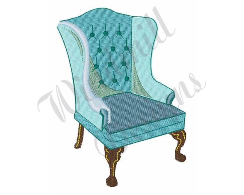 Wingback Chair Machine Embroidery Design Create A Cute Gift With This Instant Download