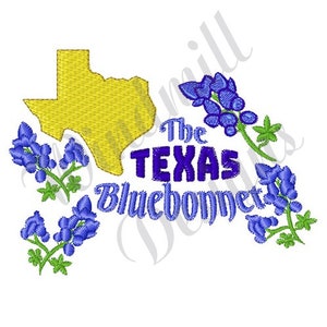 The Texas Bluebonnet - Maschinenstickdesign, Stickdesigns, Stickerei, Stickmuster, Stickdateien, Sofortiger Download