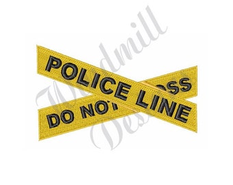 Police Line - Machine Embroidery Design, Embroidery Designs, Machine Embroidery, Embroidery Patterns, Embroidery Files, Instant Download