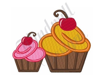 Cherry Cupcakes -Machine Embroidery Design, Embroidery Designs, Machine Embroidery, Embroidery Patterns, Embroidery Files, Instant Download