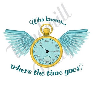 Time Flies - Machine Embroidery Design, Embroidery Designs, Machine Embroidery, Embroidery Patterns, Embroidery Files, Instant Download