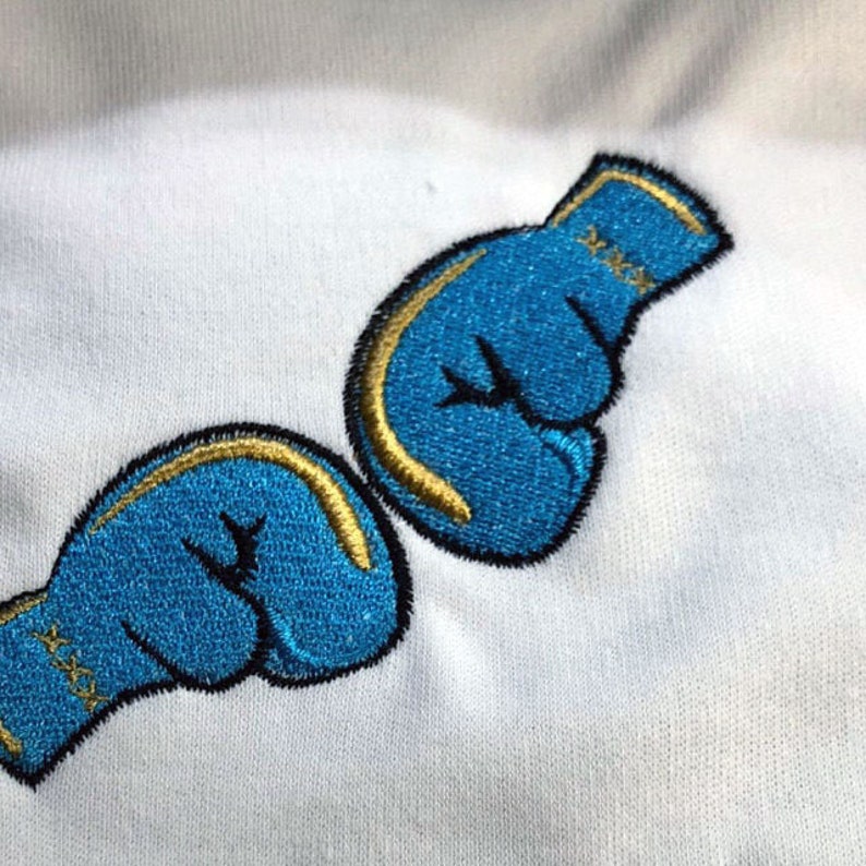 Boxing Gloves Machine Embroidery Design Embroidery Designs Etsy