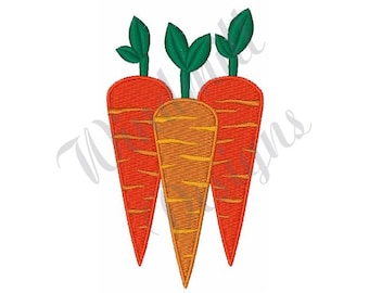Zanahorias - Diseño de bordado a máquina, diseños de bordado, bordado a máquina, patrones de bordado, archivos de bordado, descarga instantánea