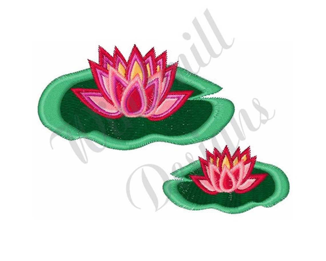 Lily Pad Flower machine Embroidery Design Embroidery Etsy Singapore