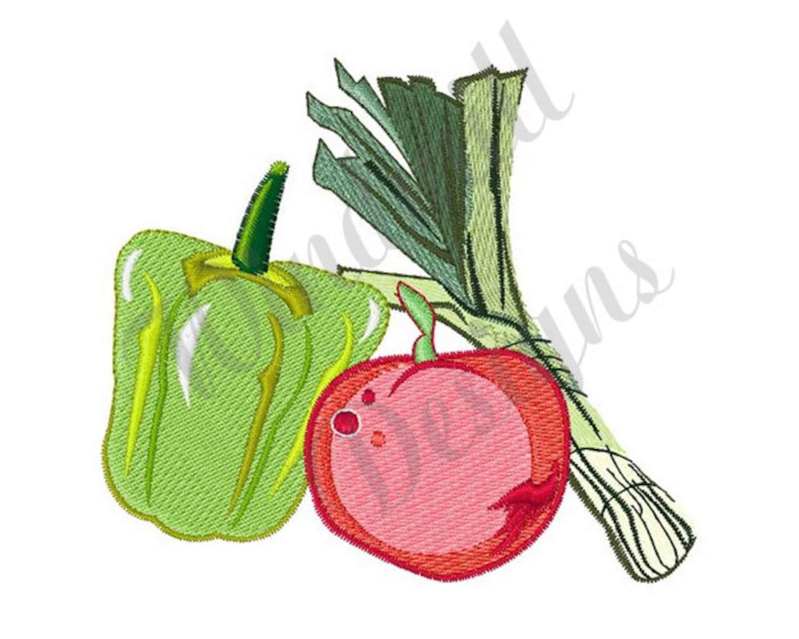 Vegetables Machine Embroidery Design Embroidery Designs Etsy