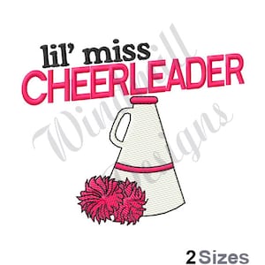 Lil Miss Cheerleader -Machine Embroidery Design, Embroidery Designs, Machine Embroidery, Embroidery Patterns & Files, Instant Download