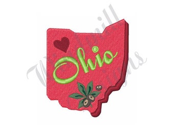 Ohio State - Machine Embroidery Design, Embroidery Designs, Machine Embroidery, Embroidery Patterns, Embroidery Files, Instant Download