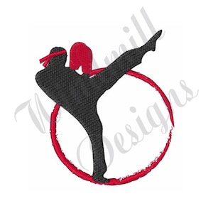 Kick Boxer Silhouette - Diseño de bordado a máquina, Diseños de bordado, Patrones de bordado, Archivos de bordado, Descarga instantánea