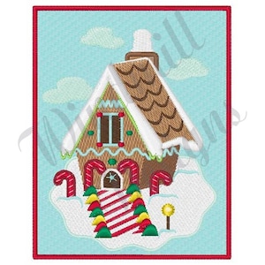 Gingerbread House Machine Embroidery Design, Embroidery Designs, Machine Embroidery, Embroidery Patterns, Embroidery Files, Instant Download