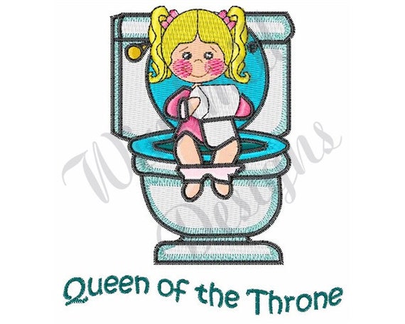 Potty Training Girl Machine Embroidery Design, Embroidery Designs, Machine Embroidery, Embroidery Pattern, Embroidery File, Instant Download