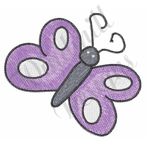 Purple Butterfly - Machine Embroidery Design, Embroidery Designs, Embroidery Patterns, Embroidery Files, Instant Download