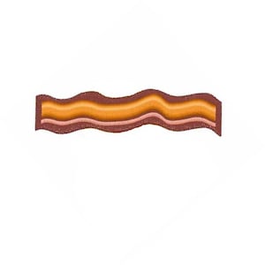 Diseño de bordado de máquina de tiras de tocino 2 tamaños