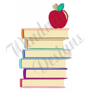 Stack Of Books - Machine Embroidery Design, Embroidery Designs, Machine Embroidery, Embroidery Patterns, Embroidery Files, Instant Download