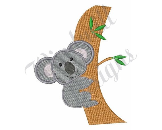 Koala Bear Machine Embroidery Design Embroidery Designs | Etsy