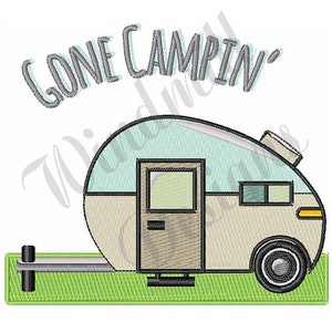 Gone Camping RV - Machine Embroidery Design, Embroidery Designs, Machine Embroidery, Embroidery Patterns, Embroidery Files, Instant Download