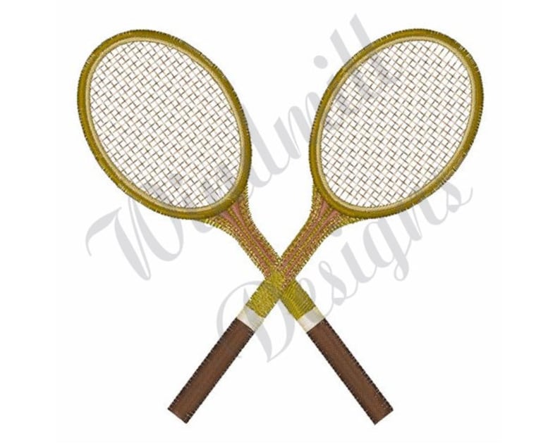 Tennis Rackets Machine Embroidery Design Embroidery Etsy