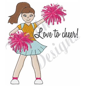 Cheerleader - Machine Embroidery Design, Embroidery Designs, Machine Embroidery, Embroidery Patterns, Embroidery Files, Instant Download