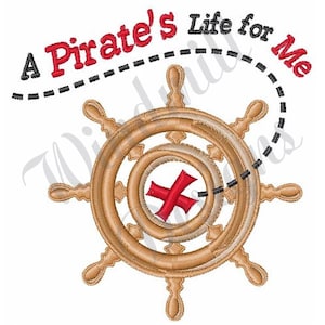 Una vida pirata -Diseño de bordado de máquina, diseños de bordado, bordado de máquinas, patrones de bordado, archivos de bordado, descarga instantánea