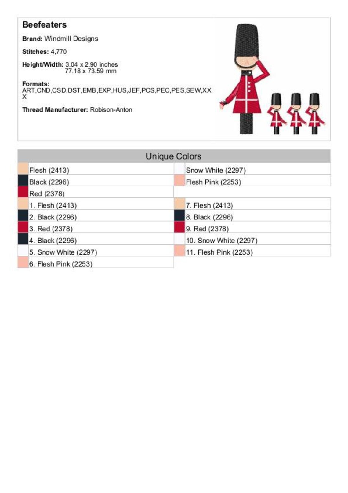 British Guards Machine Embroidery Design Embroidery Designs Etsy