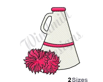 Megaphone & Pom Pons - Machine Embroidery Design, Embroidery Designs, Embroidery, Embroidery Patterns, Embroidery Files, Instant Download