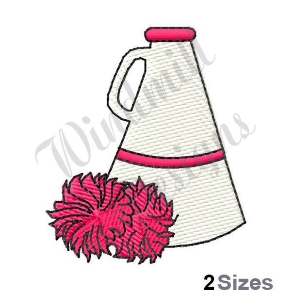 Megaphone & Pom Pons - Machine Embroidery Design, Embroidery Designs, Embroidery, Embroidery Patterns, Embroidery Files, Instant Download