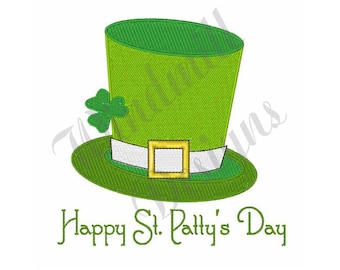 St. Patrick's Day Hat - Machine Embroidery Design, Embroidery Designs, Embroidery, Embroidery Patterns, Embroidery Files, Instant Download