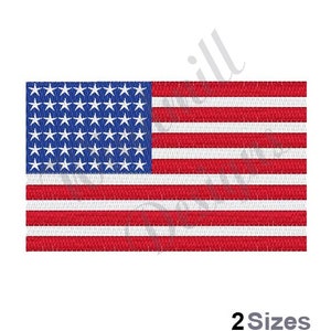 Amerikanische Flagge - Stickdatei, Stickmuster, Maschinenstickerei, Stickmuster & Dateien, Instant Download